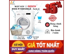 MÁY SẤY TỤ HƠI VỚI BƠM NHIỆT 8 KG  HMH.WTH85200GB